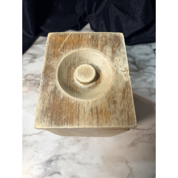 VINTAGE Wooden Canister Sears Roebuck and Co 1977 made in Japan  5"T x 4.2(2761) - Picture 5 of 7